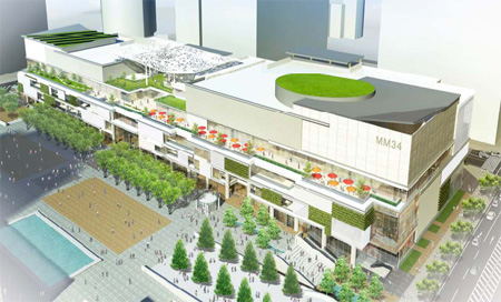 MM21地区34街区商业设施（鸟瞰图CG）